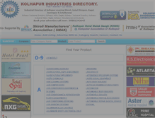 Tablet Screenshot of kolhapurindustriesdirectory.com